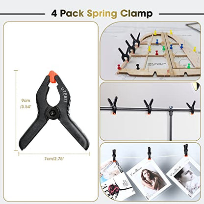 UTEBIT 3x5ft Photo Backdrop with 5 Clamps, 2-in-1 Revisible Black White Backdrop Screen, Black Backdrop White Photo Curtain Background for Photography, Live Stream, Video Shooting, Self Tape - size: 3*5FT
