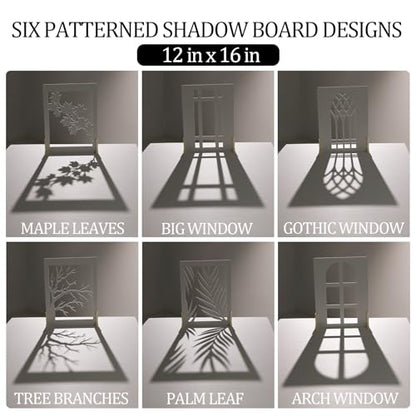 6PCS Photography Background Shadow Boards for Photography Studio, Food and Cosmetic Product Studio Video Shooting, MDAOCRY