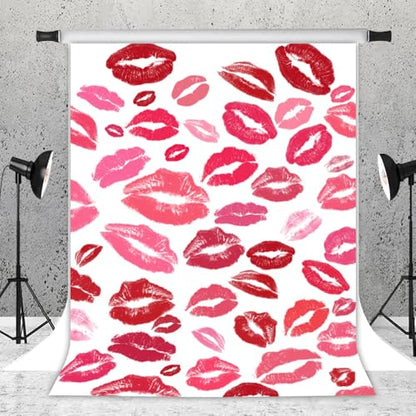 Leyiyi Sexy Lips Backdrop 10x20ft Photography Background Valentine's Day Fashion Make Up Kiss Bridal Shower Wedding Party Banquet Girls Baby Shower Photo Portrait Video Props - size: 10x20ft