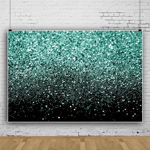 Black and Green Backdrop Silver Spot Glitter Backdrop Prom Party Photography Background Wallpaper Wedding Party Birthday Party Supplies Vinyl Photo Booth Studio Prop 6x4ft (180x120cm) - color: Black and Green, size: 6x4ft (180x120cm)