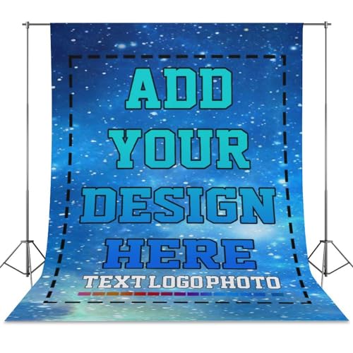 Custom Backdrop, Personalized Backdrops Photography Cloth Add Design Your Own Photo Logo Text, Customize Backdrop for Video Studio Portrait Photoshoot Parties Photography Screen Sheet 56"×98" - size: 56"×98" / 142×250CM