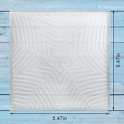 Threetols 3-D Textured Impressions Embossing Folder, Pentagram Background Embossing Folder for Card Making, Line Frame DIY Plastic Scrapbooking Photo Album Card Paper DIY Craft Template Mold - color: Pentagram