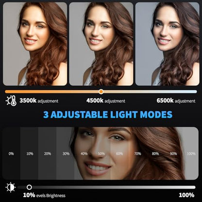 Magnetic Phone Selfie Light, 128 LED Fill Light Compatible with Magsafe iPhone, iPad, Laptop, Camera Video Light 2000mAh Recording Travel Photography
