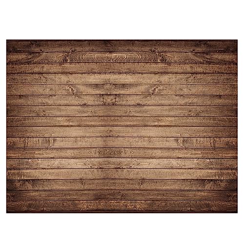 Mixweer Brown Wood Backdrop for Photography Rustic Wooden Photo Backdrop Decorations Retro Wood Wall Background Birthday Party Weeding Backdrop(7 x 5 ft) - size: 7 x 5 ft
