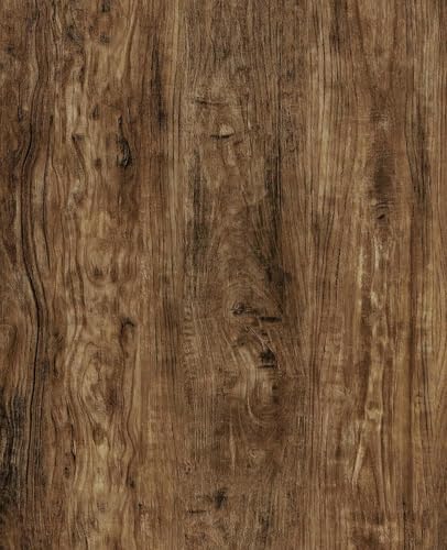 Abyssaly Wood Grain Contact Paper, Brown Wood Peel and Stick Wallpaper, Thicken Self Adhesive Removable Wallpaper for Cabinets Bedroom Kitchen 17.7 in X 413 in - color: Brown/Wood, size: 17.7" x 393"