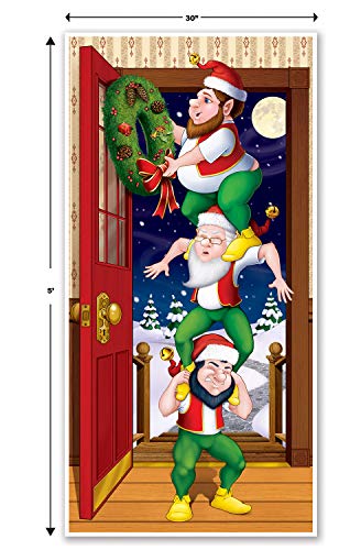 Beistle - Christmas Elves Door Cover - Standard - style: Christmas Elves