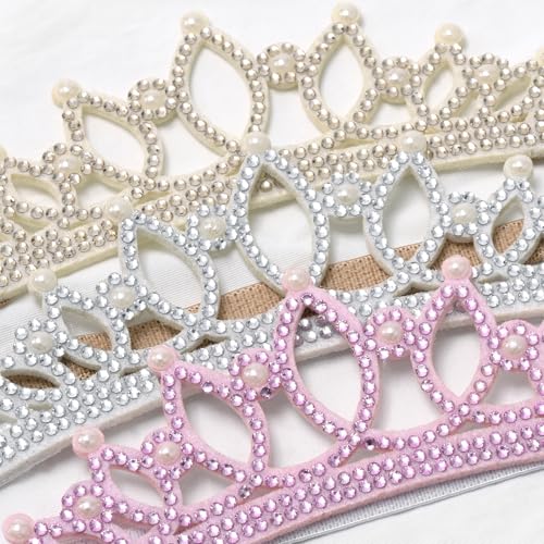 DANMY Baby Birthday Crown, Little Boys Girls Party hairband Princess Gold Tiara Photo Props Decorations Birthday