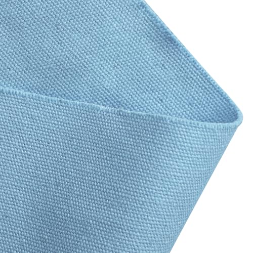 10oz Heavy Duty Cotton Canvas Fabric 60" x 40", Thick Cotton Duck Cloth for Painting, Sewing, Crafts, Tote Bags, Embroidery, Home Decor, Drop Cloth (Light Blue) - color: Light Blue, size: 60" x 40"