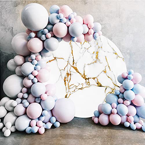 White Marble Texture Round Backdrop Cover 5x5ft Polyester Luxury White Gold Marble Glitter Crack Abstract Art Photography Background Birthday Wedding Engagement Party Decor Studio Props - color: White Gold, size: 5x5ft-Diameter