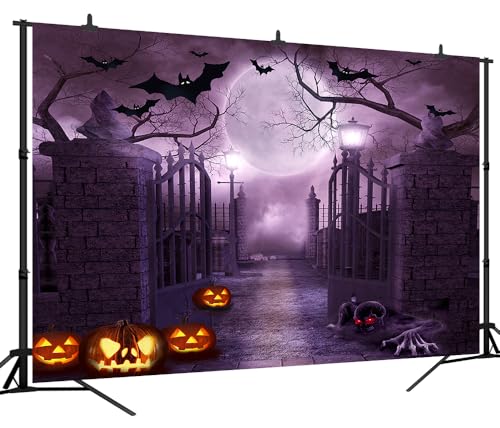 9x6Ft Halloween Theme Pictorial Cloth Customized Photography Backdrop Background Studio Prop - size: 9X6Ft