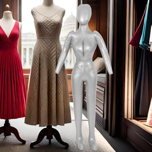 Luxshiny Inflatable Full Body Mannequin Body Model for Clothing Display, Female Dress Form Stand, Lightweight Mall Display Prop for Retail Shops and Photography
