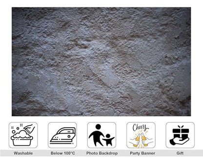 12x10ft Rough White Plaster Backdrop Uneven Texture Stucco Surface Neutral Tone Photography Background for Minimalist Party Studio Photoshoot Decorations Tapestry Banner Photo Booth Props - size: 12x10ft
