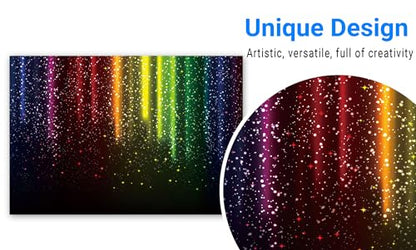 Funnytree 7x5FT Let's Glow Party Photography Backdrop for Music Dance Disco Decor Rainbow Neon Splatter Pride Month LGBT Background Photo Booth Prop Cake Table Decor