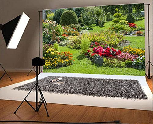 Yeele 15x10ft Spring Garden Backdrop for Photography Park Natural Scenic Flower Meadow Grassland Background Girl Kid Adult Photo Booth Shoot Vinyl Studio Props
