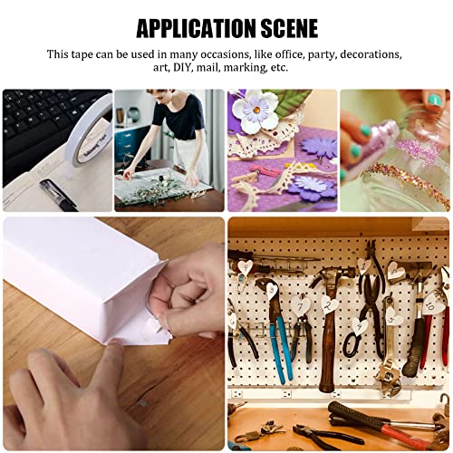 Double Sided Tape for Crafts, Double-Sided Tape for Arts, Scrapbook Supplies, Photography, Gifts Box, Scrapbooking, Card Making, Paper Backing, Tear-by-Hand, 6 Roll Heavy Duty Multi-Size Adhesive Tape - size: 3 mm, 5 mm, 8 mm, 10 mm, 12 mm, 15 mm