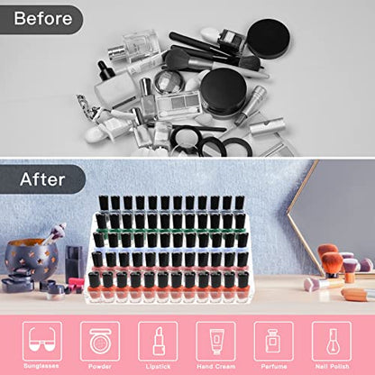 Nail Polish Organizer, 5 Layers Acrylic Display Rack, Cosmetics Storage, Unisex - style: 5 Layers