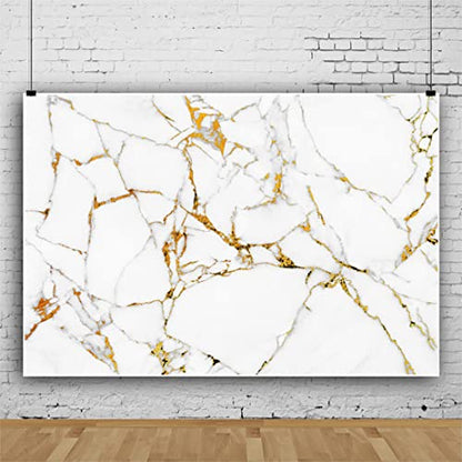 10x6.5ft Gold White Marble Backdrop Nature Stone Texture Pattern Backdrop Photography Background Abstract Marbling Photo Backdrops for Girls Birthday Wedding Party Photo Studio Props - size: 10x6.5ft