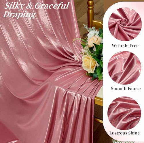 30ftx10ft Rose Gold Sequin Backdrop Curtain for Parties, Wrinkle Free Thick Glitter Sparkle Photo Backdrop Drapes 6 Panels 5x10FT Shimmer Back Drop Cloth for Wedding Birthday Photography Background - color: Rose Gold, size: 5'W×10'H _6 Panels