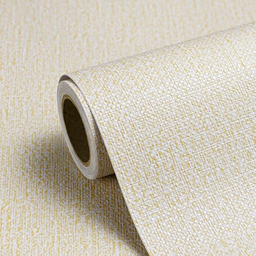 Peel and Stick Grasscloth Wallpaper Texture 17.3 x 80 Inch Cream Faux Linen Contact Paper Self Adhesive Removable Vinyl Wall Paper for Bedroom Cabinets Shelf Liners Waterproof Easy Clean - color: Cream, size: 17.3" x 80"