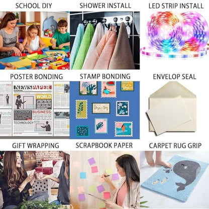 300LSE 3M Double Side Tape Heavy Duty 90ft, Clear Mounting Tape Removable for Scrapbook,Transparent Sticky Tape Picture Hanging Strips, Adhesive Tape for LED Poster Art Craft - size: 0.39in x 90ft