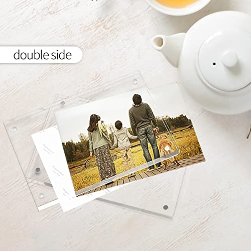 Sezanrpt Acrylic Picture Frames 2.5x3.5 inches, Clear Double Sided Magnetic Photo Block Frame,Desktop Frameless Picture Display, Wallet Small Picture Frames 2x3 - size: 2.5'' x 3.5''