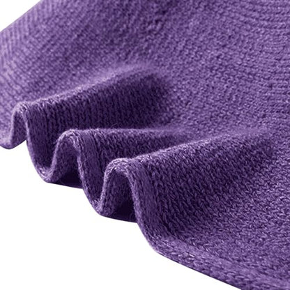 Halloween Witch Hat for Women Wide Brim Foldable Wizard Hat Wool Knit Pointed Cap Cosplay Costume Accessory - color: Purple