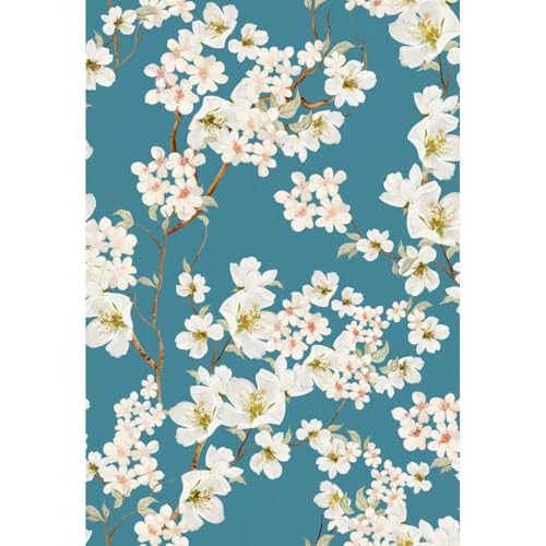 Main Street Peel and Stick Wallpaper Eco-Friendly Sheets 12 Pack, 11 X 16 Inch Magnolia Branches Design, Wall Mural for Home Decor, Removable Wall Decor Wallpaper Peel and Stick for DIY Projects - style: Magnolia Branches Design SCF