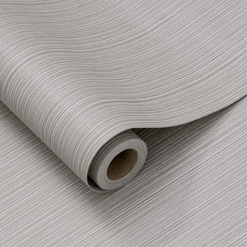 Mocha Brown Faux Grasscloth Wallpaper Peel and Stick Linen Textured 24"x394" Upgraded Thick Self-Adhesive Waterproof Neutral Decorative Contact Paper Vinyl Film Roll for Wall Bedroom Kitchen - color: Mocha, size: 23.6" x 393"