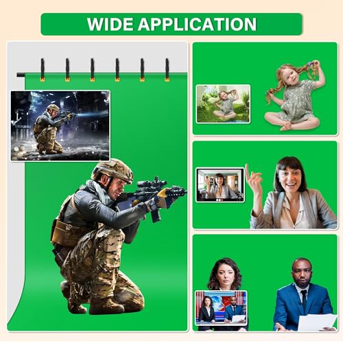 Green Screen Backdrop Kit 8X7.2ft,Portable greenscreen Background with Stand,Adjustable T-Shape Photo Backdrop Stand for Photography, Streaming,Video,Studio,Party,Zoom