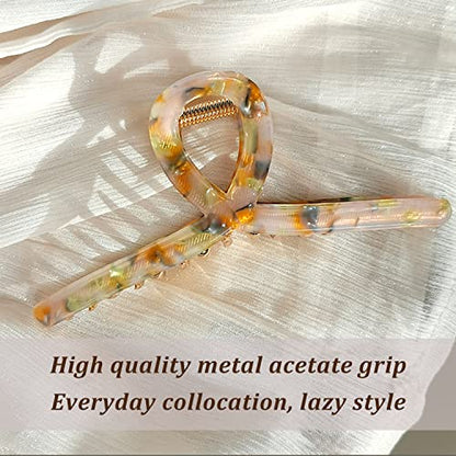 Big Butterfly Hair Claw Clips - Acetate & Metal 4.7" Large Hair Accessories for Women & Girls - 3 Pcs - color: AcetateHairClip2