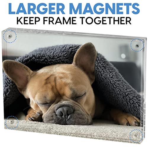 Mammoth 5x7 Magnetic Picture Frames - Frameless, Thick Design - Perfect for Portraits, Art Prints, and Memorable Events - size: 5x7 Frame