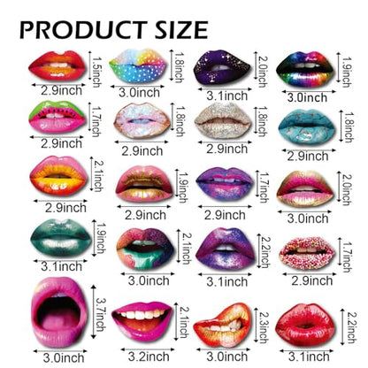 40Pcs Funny Lips Mouth Photo Booth Props with Sticks - Valentine's Day Party Selfie Accessories for Couples Date, Halloween, Birthday, Wedding & Graduation Decorations - style: Funny Lips Props