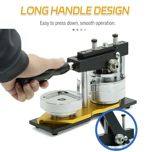 2x2 in Square Photo Fridge Magnet Maker Machine with Picture Cutter, DIY Custom Badge Maker, Includes 100 Sheets of Photo Paper+100 Sets of Consumables