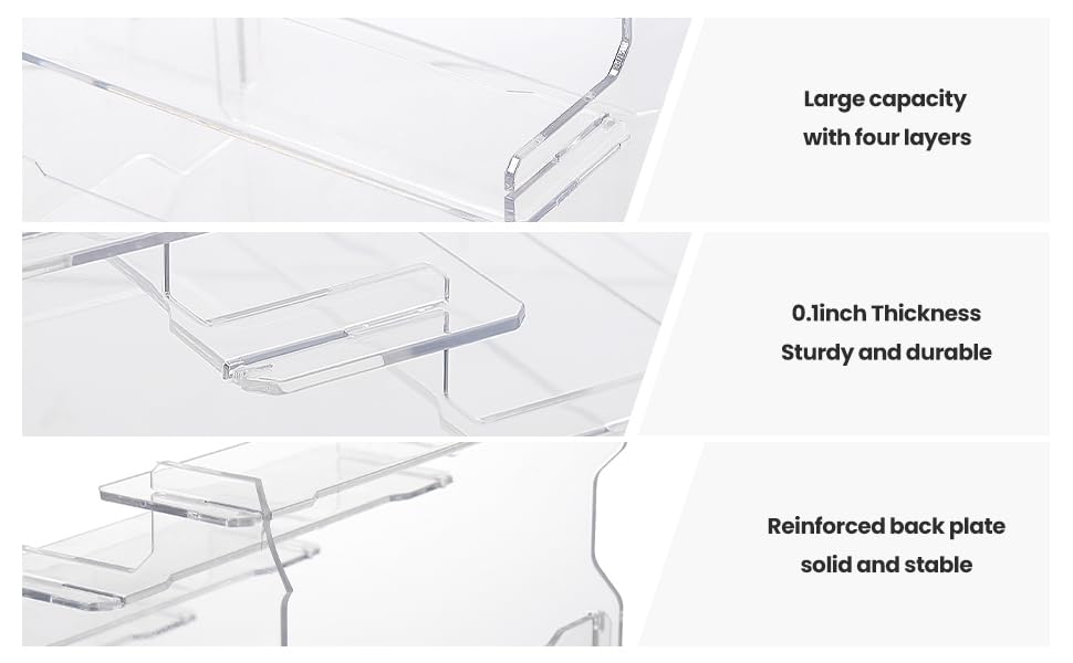 Display Risers, 4 Tier Perfume Organizer Stand，Clear Cupcake Stand Holder，Display Risers for Figures,Cake Shelves Retail (6.5inch-6 pack) - size: 6.5inch-6 pack