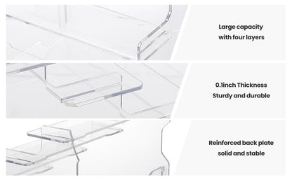 Display Risers, 4 Tier Perfume Organizer Stand，Clear Cupcake Stand Holder，Display Risers for Figures,Cake Shelves Retail (6.5inch-6 pack) - size: 6.5inch-6 pack