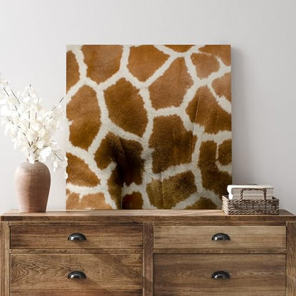 wall26 - Canvas Prints Wall Art - Canvas Prints Wall Art - Giraffe Fur/Skin Texture - 12"x12" - color: 02. Giraffe Pattern, size: 12"L x 12"W