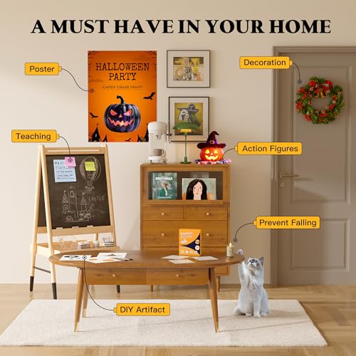 100Pcs Adhesive Glue Stick Dots Double Sided Sticky Tack Removable - Clear Museum Mounting Putty No Damage for Wall Decor, Figurine, Poster, No Trace Dots - Strong Adhesive Dots for Balloon & Crafts