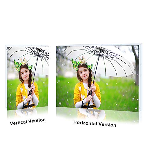 Premium Acrylic Photo Frame 4x6-5 Pack Gift Box Package, Clear Free Standing Desktop Magnetic Frame Double Sided Best Gift for Family, Perfect Decorate Birthday Wedding Party - size: 4x6"-5