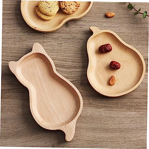 Japanese Style Wooden Snack Tray Natural Beech Wood Dessert Plate for Snacks Fruits and Photography Props Safe Odorless and Kitchen Accessory