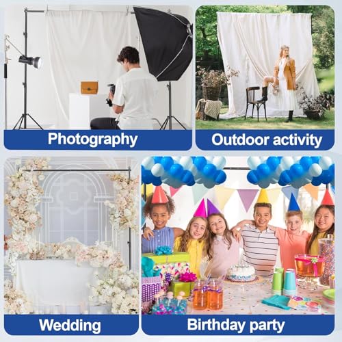 12 x 10ft Photo Video Studio Heavy Duty Backdrop Stand, Adjustable Photography Background Support Systemt Kit with Shock-Proof Spring, 2 Sandbags, Carrying Bag, 6 Clamps - size: 12x10ft