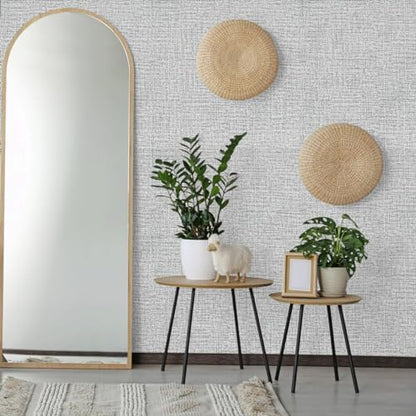 Grey Grasscloth Peel and Stick Wallpaper 17.7inchx118.1inch Textured Wallpaper Peel and Stick Grasscloth Wall Paper Grey Contact Paper for Cabinets Self Adhesive Removable Faux Linen Vinyl - color: Grey-1, size: 17.7" x 118.1"