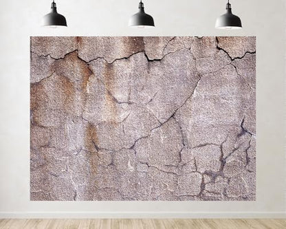 Trykid 15x10ft Cracked Earth Texture Backdrop Dry Soil Crumbling Surface Abstract Photography Background Nature Element Tapestry Party Decoration Photo Booth Prop Fabric - size: 15x10ft