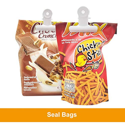 Coideal White Bulldog Paper Clips, 20 Pack 2 Inch Large Metal Binder Clips Round Hinge Clamps for Food Bags, Pictures Photos, Art Crafts, Office School (50 mm) - color: White