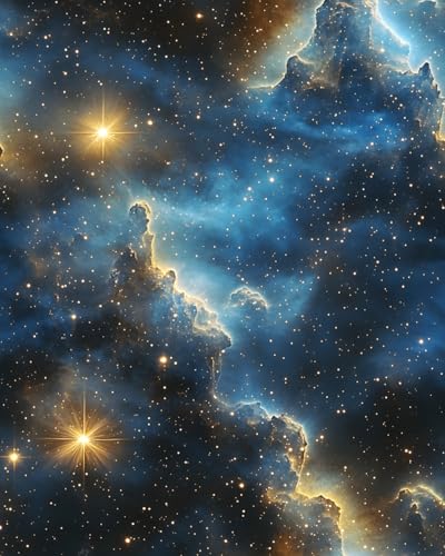 Fvlow Starry Night Sky Wallpaper Peel and Stick 17.4" x 118" Dark Blue Galaxy Contact Paper Modern Space Wallpaper for Bedroom Cabinet Bathroom Home Decor - color: Star Sky, size: 17.4" x 118"