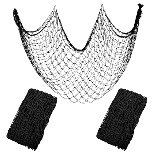2 Pack Fish Net Decorations for Party - color: Black