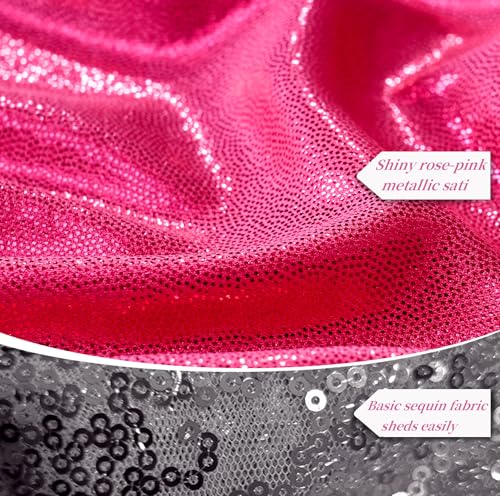 10ftx10ft Hot Pink Sequin Backdrop Curtain for Parties, Wrinkle Free Thick Glitter Sparkle Photo Backdrop Drapes 2 Panels 5x10FT Shimmer Back Drop Cloth for Wedding Birthday Photography Background - color: Hot Pink, size: 5'W×10'H _2 Panels