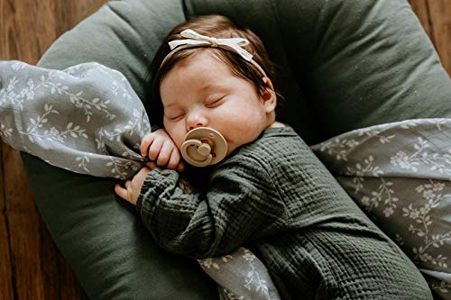 Mini Wander Swaddles for Newborns Muslin Swaddle Blankets - Breathable Soft Receiving Blanket Baby Essentials | 47 x 47 Cotton - Bloom (Blue) - color: Bloom (Blue)