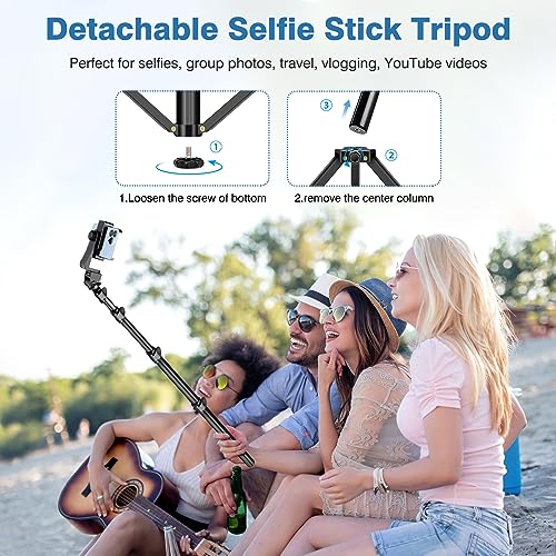 70" Phone Tripod with Remote & Holder, Portable Cell Phone Stand, Selfie Stick for Video Recording, Compatible with iPhone 14/13 Pro Max/Android/Camera - size: 70"
