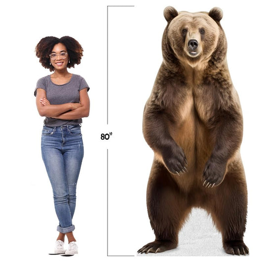 Bear - Life Size Cardboard Cutout Standup People with Support Standee | Animals -1 - color: Bear_1