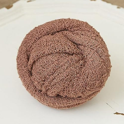 Zeroest Newborn Photo Prop Stretch Knit Wrap for Baby Photography Newborn Photoshoot Outfits Boys Girls Posing Blanket (Soft Brown) - color: Soft Brown